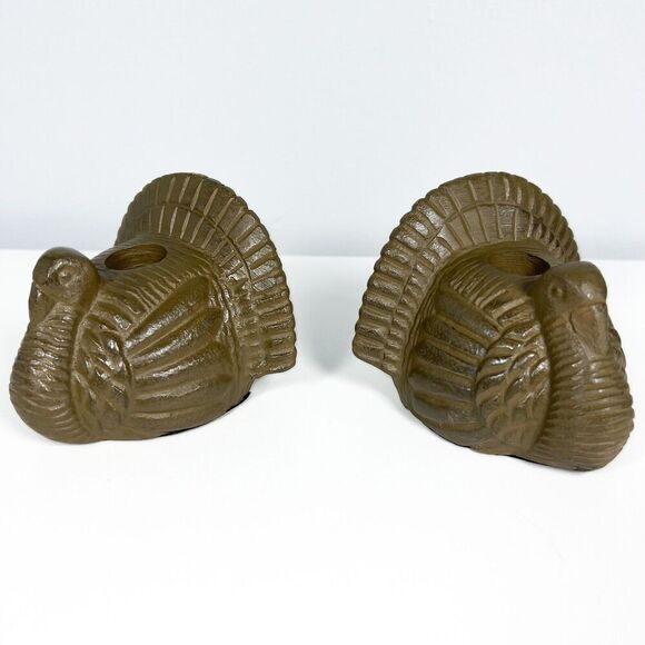 Hallmark Other - Pair Of Hallmark Thanksgiving Candle Turkey Holders NEW